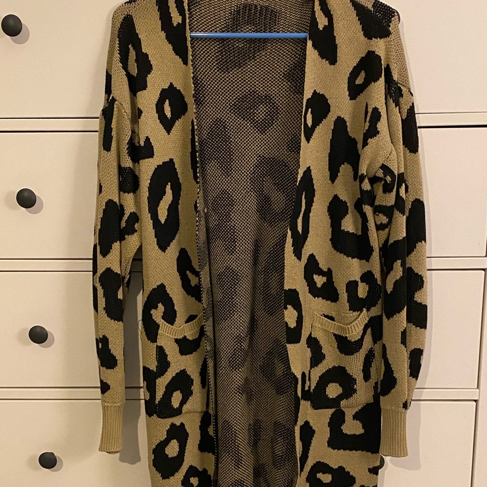 Leopard duster cardigan